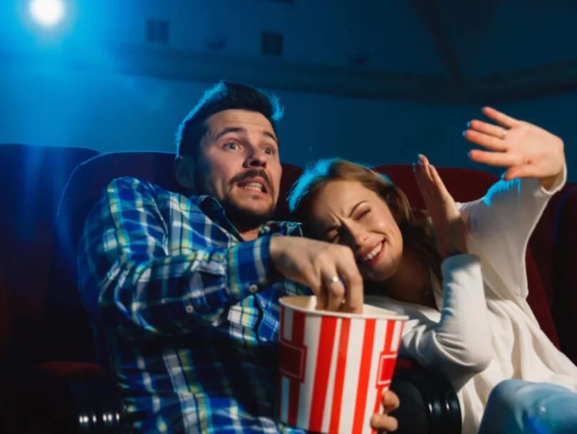 Couple watching movies and series with an IPTV Ireland subscription